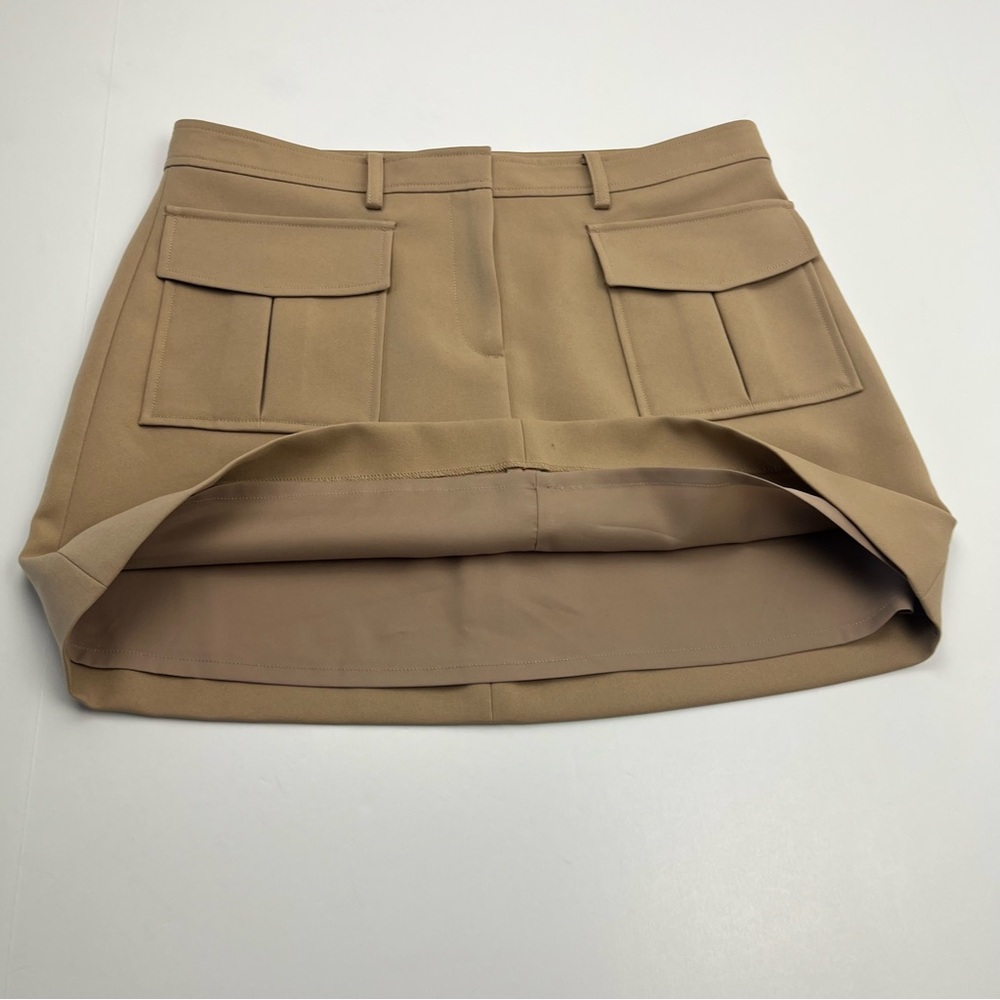 Theory‎ Lupah Prospective Safari Mini Skirt Womens Tan Size 6 Office Event - Picture 10 of 11